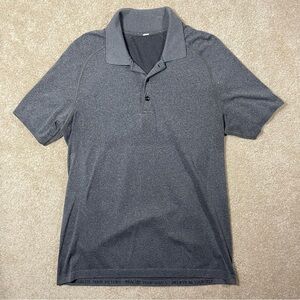 Lululemon Metal Vent Tech Short Sleeve Polo Shirt Medium (Grey)